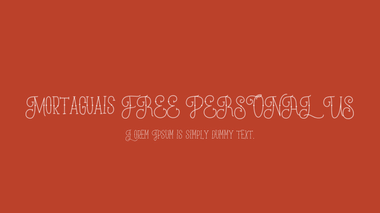Mortaguais FREE PERSONAL US Font