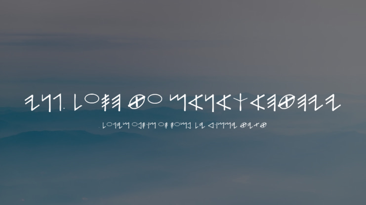 English To Manakahthey Font Family