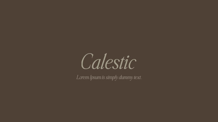 Calestic Font