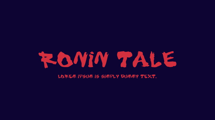 Ronin Tale Font