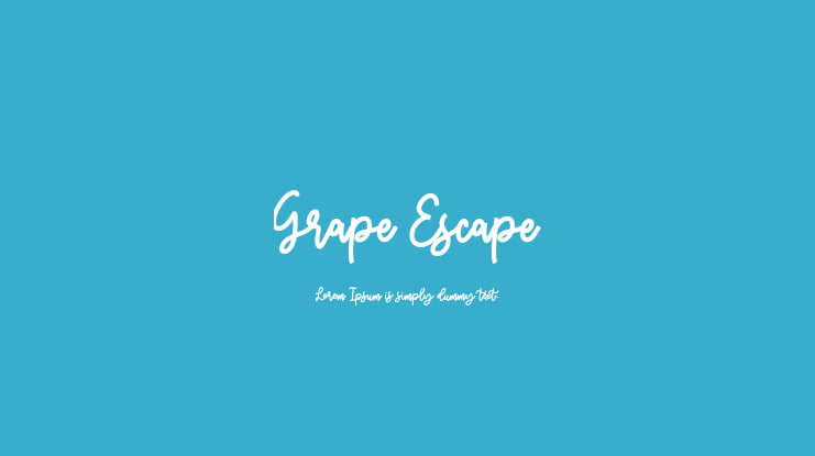 Grape Escape Font