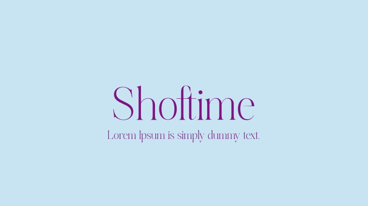 Shoftime Font