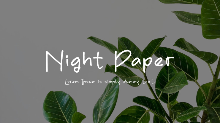 Night Paper Font