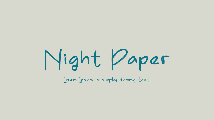 Night Paper Font