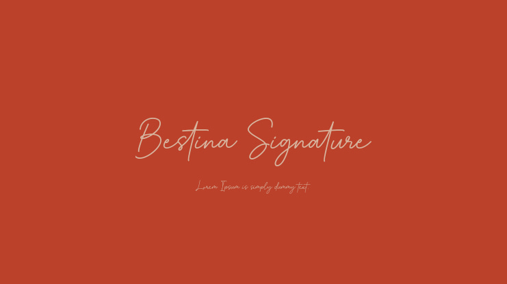 Bestina Signature Font