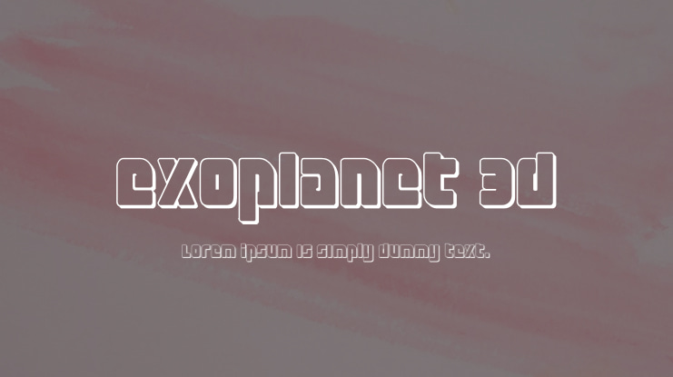Exoplanet 3D Font Family