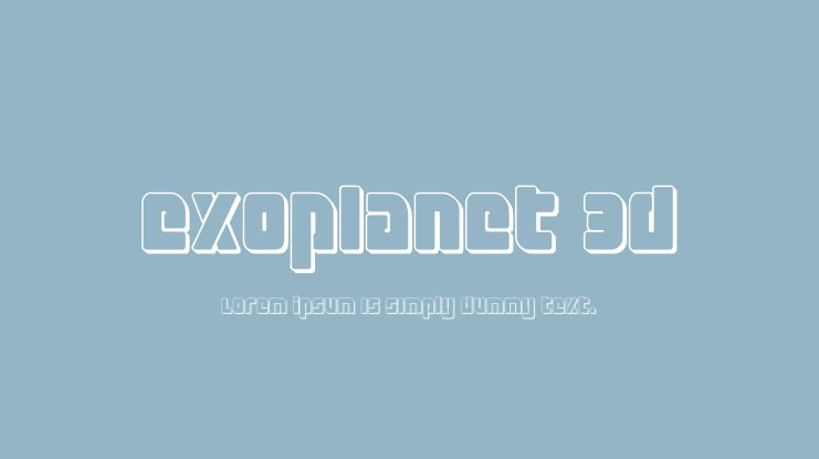 Exoplanet 3D Font Family