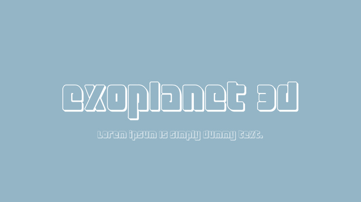Exoplanet 3D Font Family