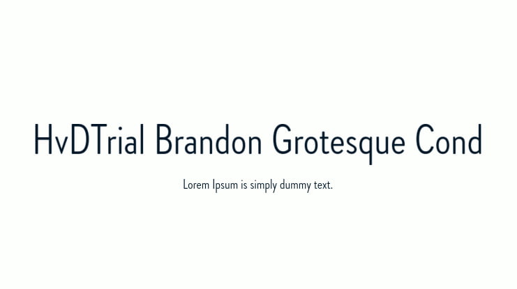 HvDTrial Brandon Grotesque Cond Font Family