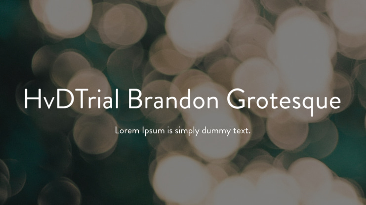 HvDTrial Brandon Grotesque Font Family
