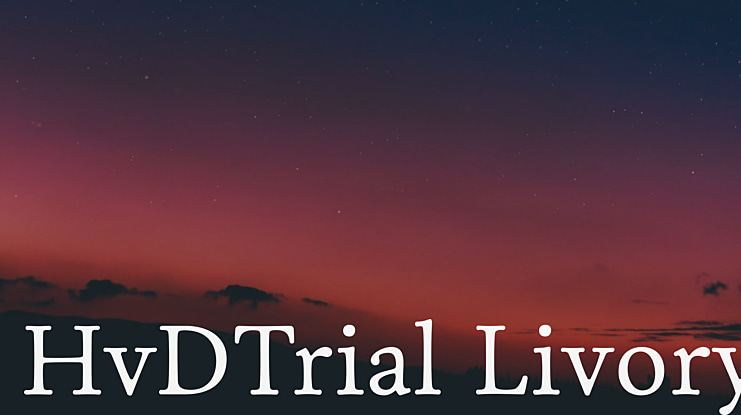 HvDTrial Livory Font Family