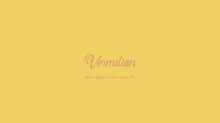 Vermilion Font