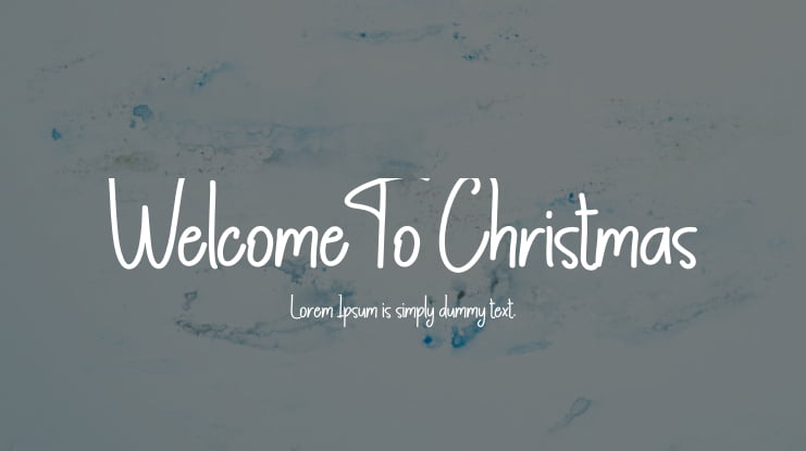 Welcome To Christmas Font