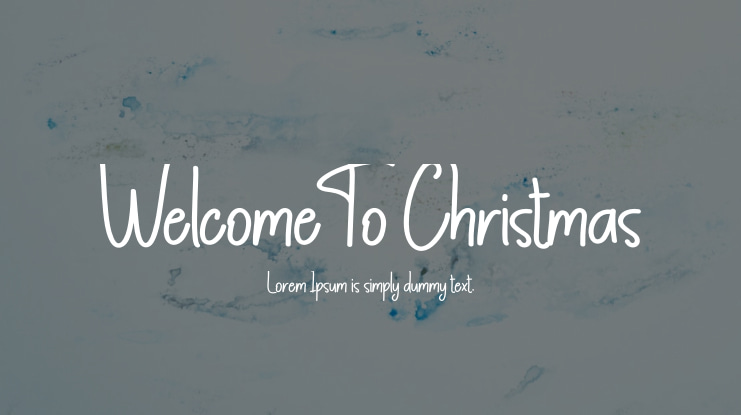 Welcome To Christmas Font