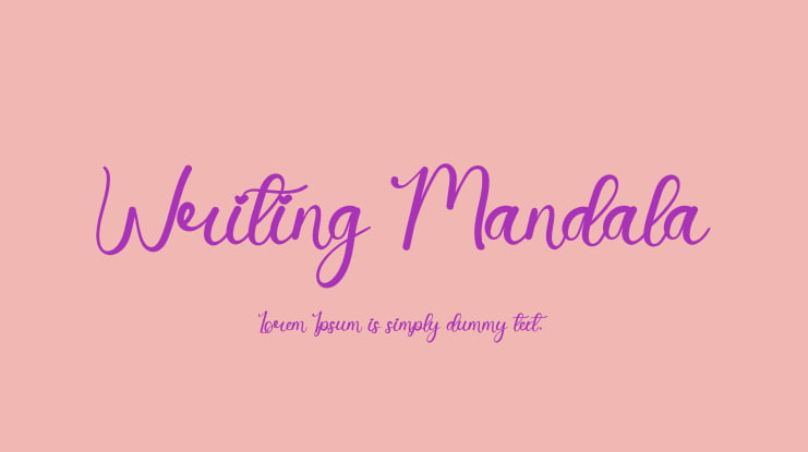 Writing Mandala Font