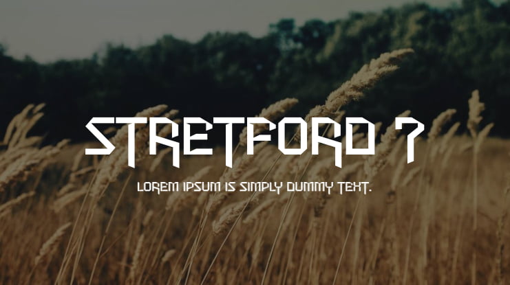 Stretford 7 Font Family