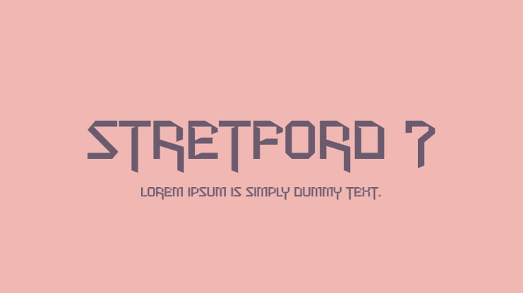 Stretford 7 Font Family