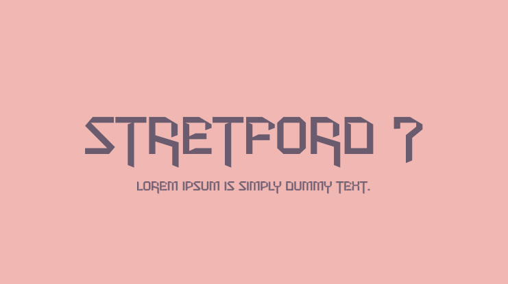 Stretford 7 Font Family