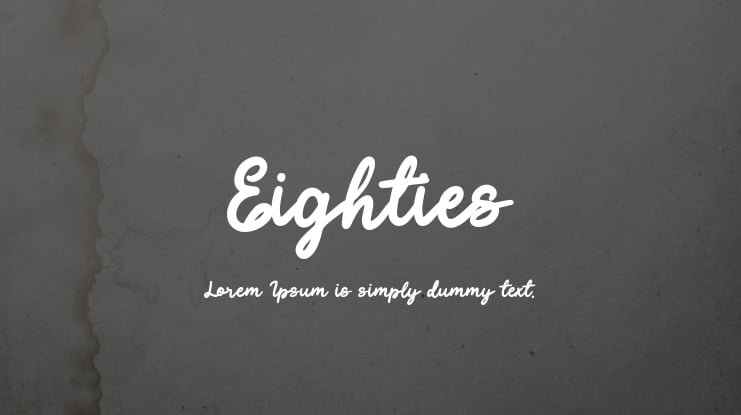 Eighties Font