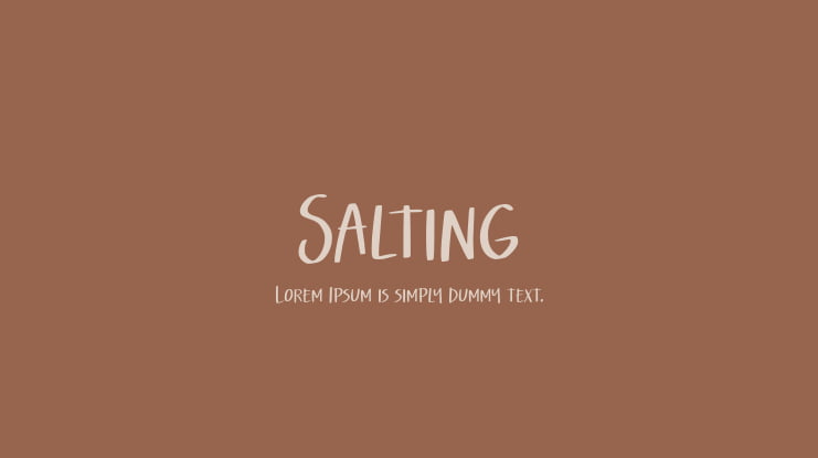 Salting Font