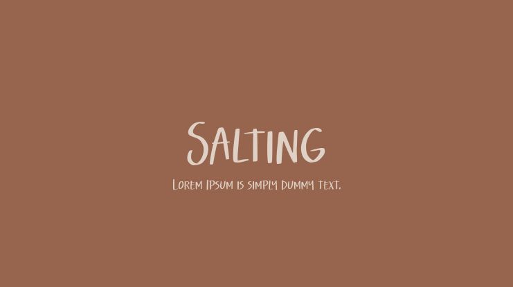 Salting Font