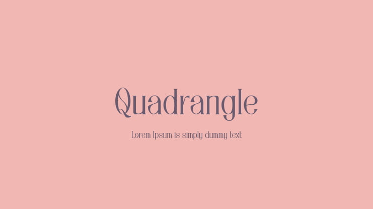 Quadrangle Font
