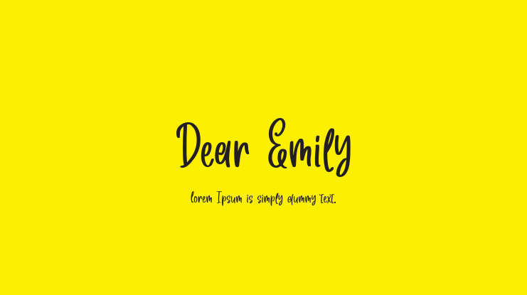 Dear Emily Font