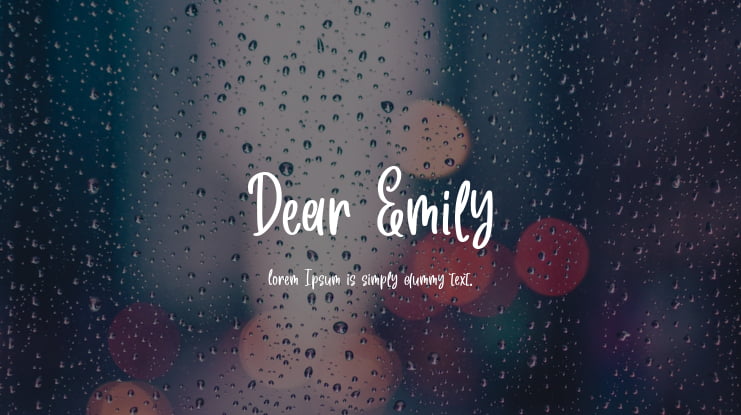 Dear Emily Font