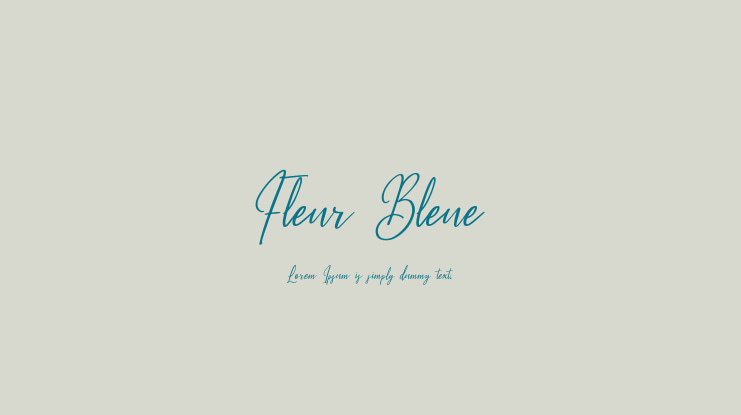 Fleur Bleue Font