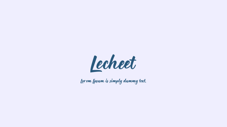 Lecheet Font
