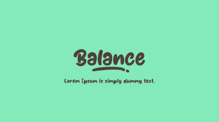 Balance Font