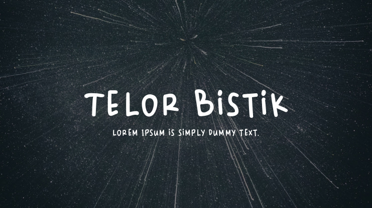 Telor Bistik Font