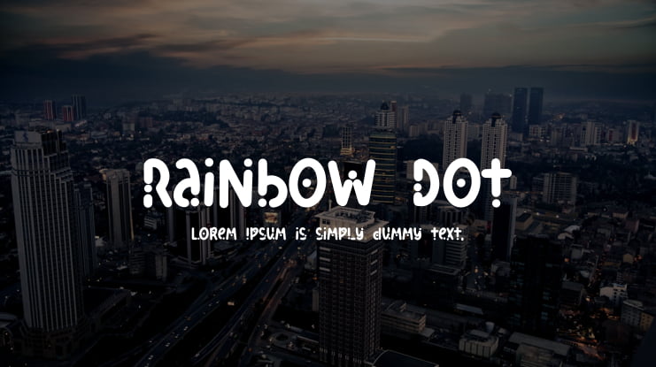 Rainbow Dot Font