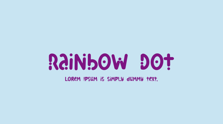 Rainbow Dot Font