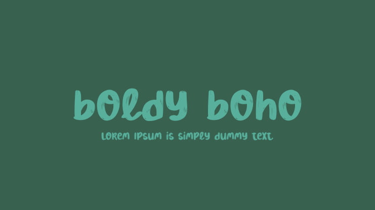 Boldy Boho Font