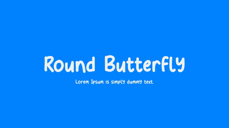 Round Butterfly Font