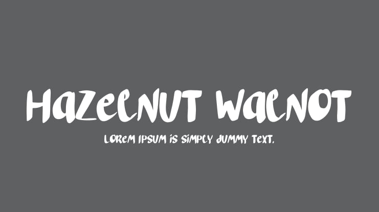 Hazelnut Walnot Font