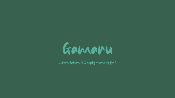 Gamaru Font