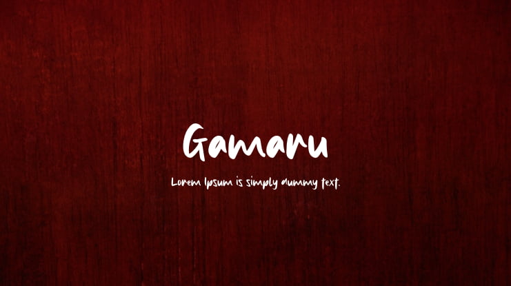 Gamaru Font