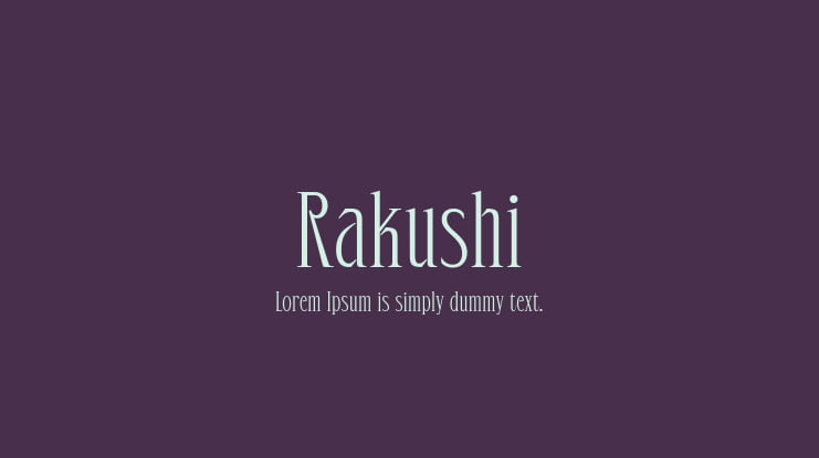 Rakushi Font