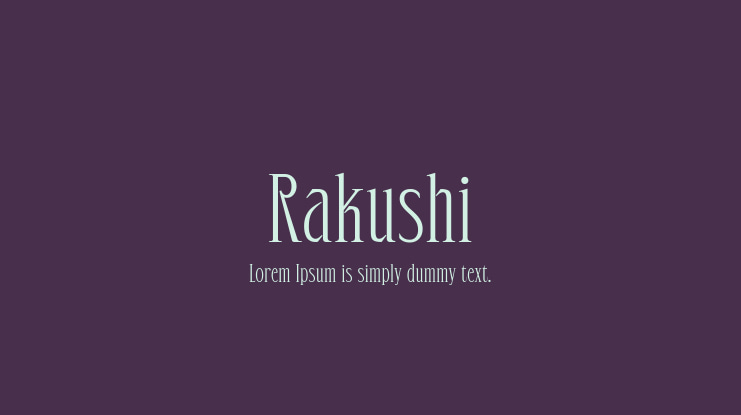 Rakushi Font