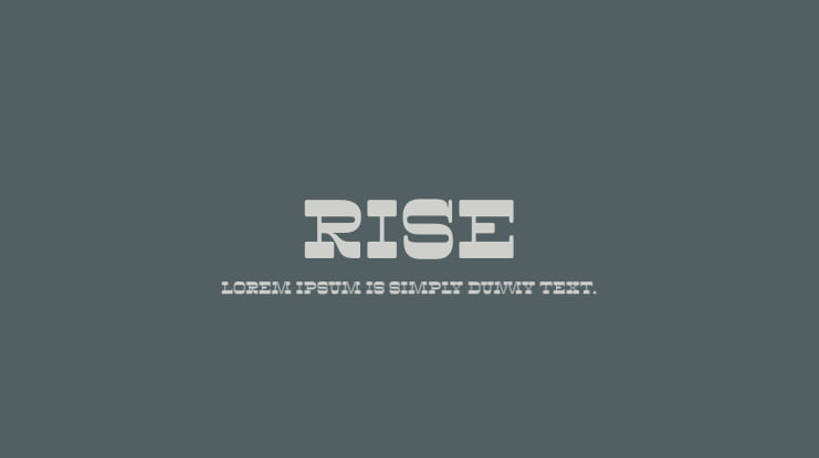 Rise Font Family
