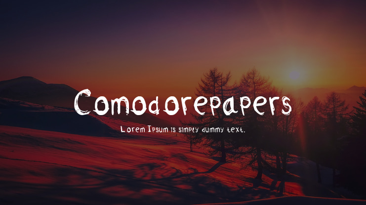 Comodorepapers Font