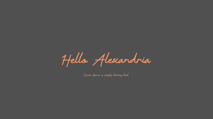 Hello Alexandria Font