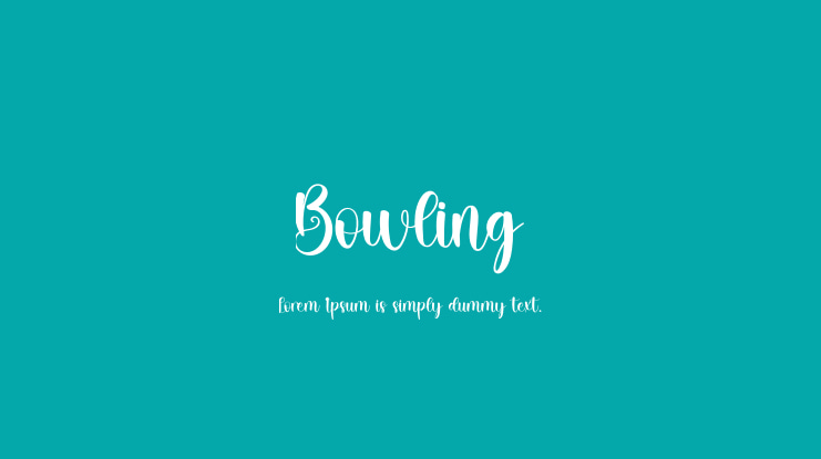 Bowling Font