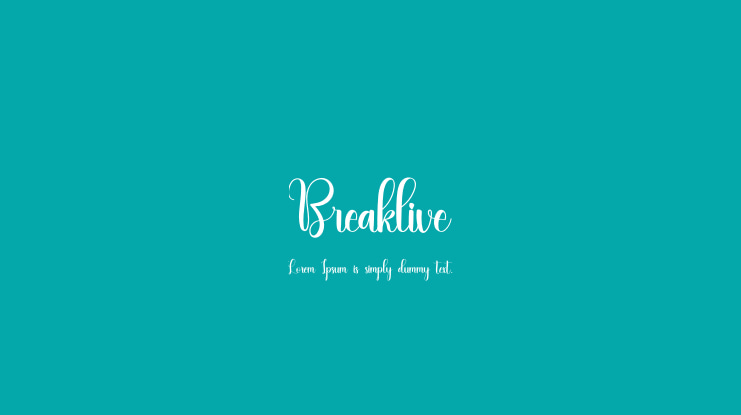 Breaklive Font