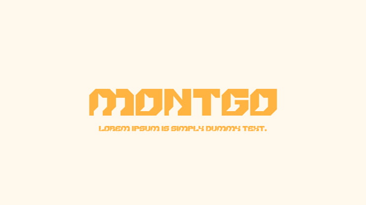 MONTGO Font