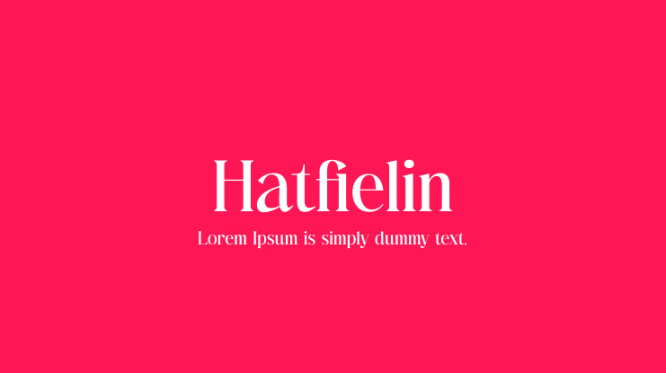 Hatfielin Font