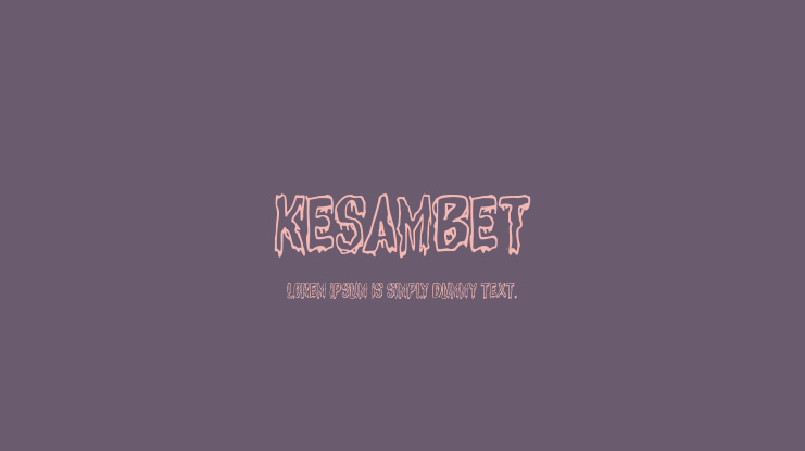 Kesambet Font