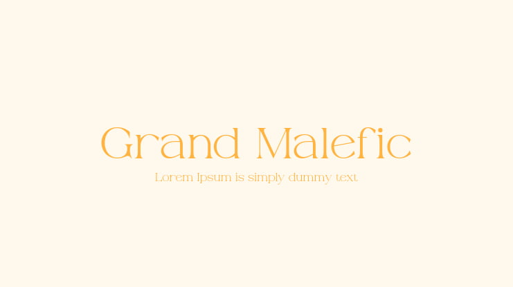 Grand Malefic Font